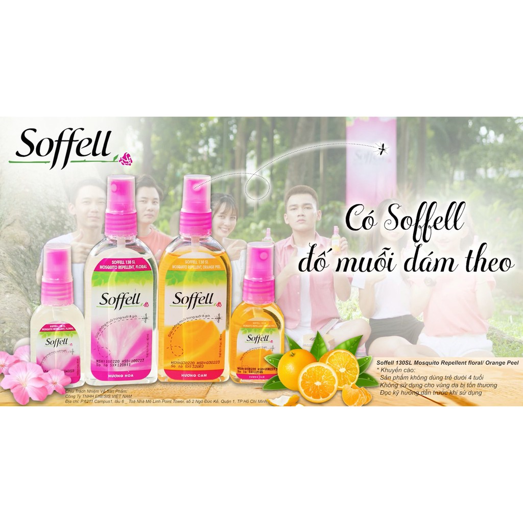 Kem Chống Muỗi Soffell Hương Hoa 60ml