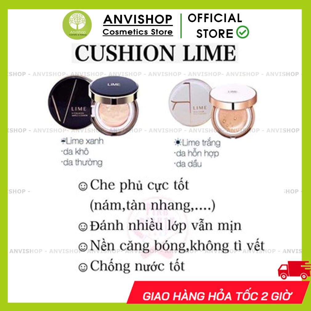 Phấn nước Lime Cushion Hàn Quốc dành cho da dầu