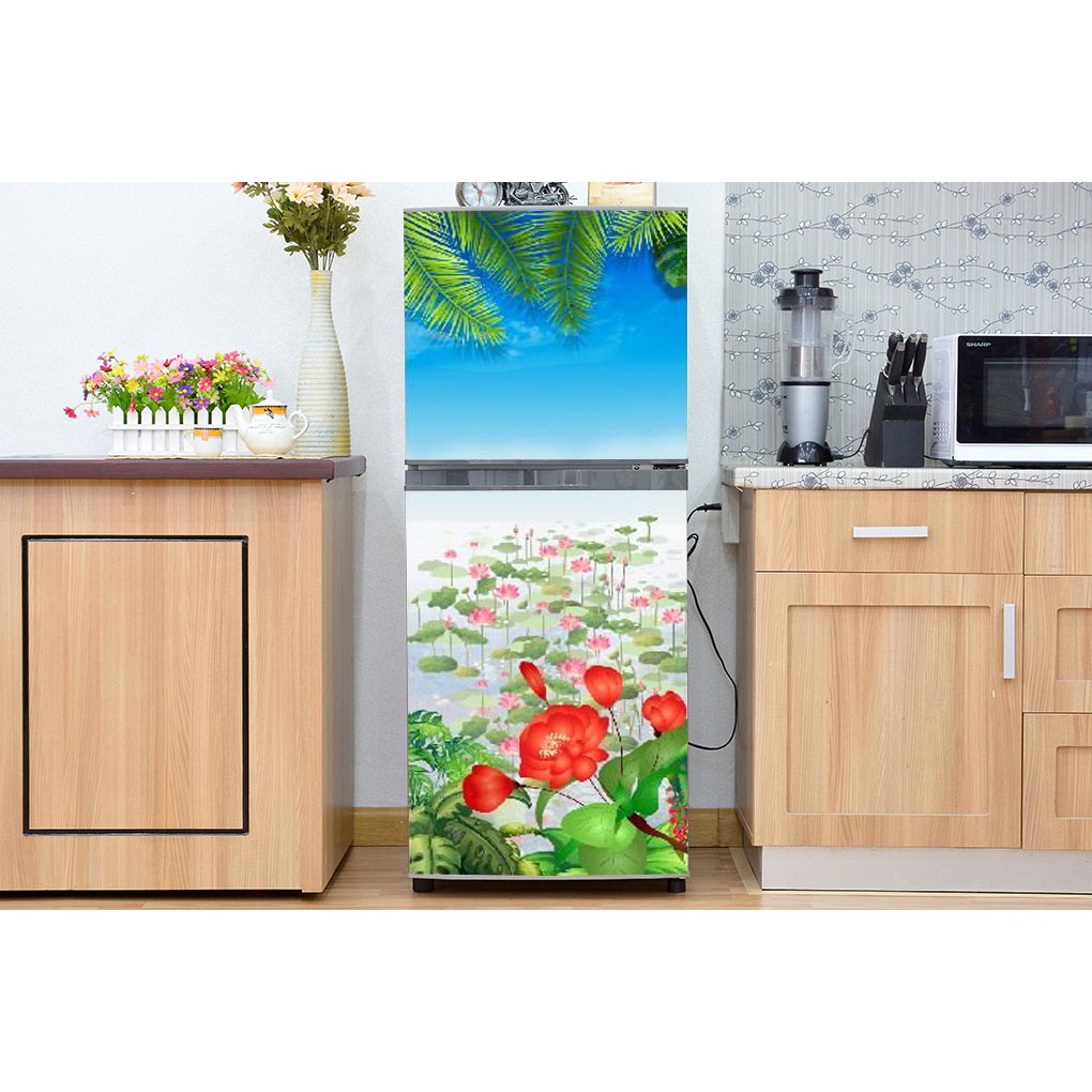 Decal chuyên dụng dán trang trí tủ lạnh - máy giặt 3D, siêu bền chống nước, đủ kích cỡ
