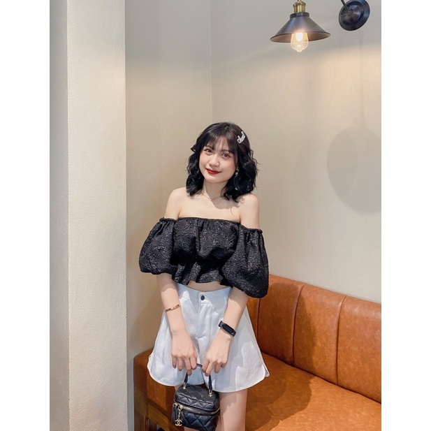 Áo Croptop gấm hoa ly 2022 siêu xinh cho nữ [ 100c đầu rẻ nhất] - Crt02