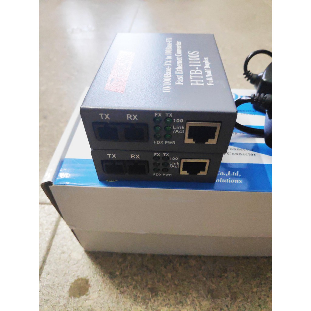 Bộ 5 cặp converter cáp quang chuyển đổi quang điện ftth net-link - HTB 1100s hai sợi quang ( nguồn to cao cấp)