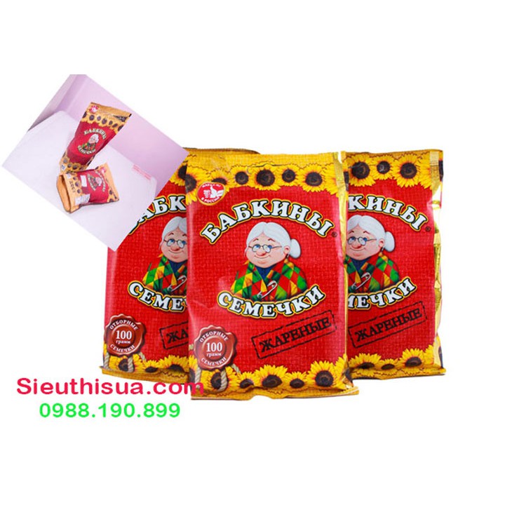 Hướng dương Nga bà già đeo kính 300gram chính hãng của Nga