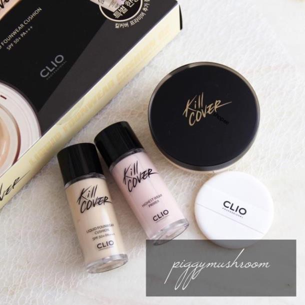 PC95 🇰🇷 SET MAKE UP Che khuyết điểm thần thánh Clio Kill Cover Liquid Founwear Cushion