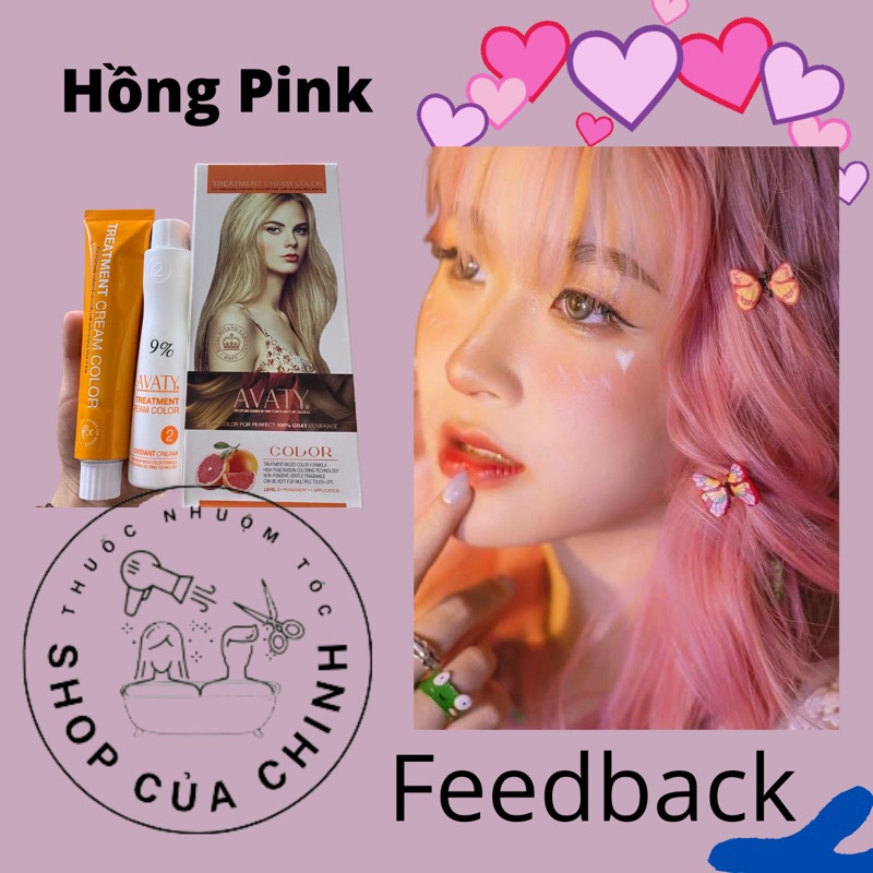 Thuốc nhuộm tóc HỒNG PINK tặng kèm OXY TRỢ NHUỘM