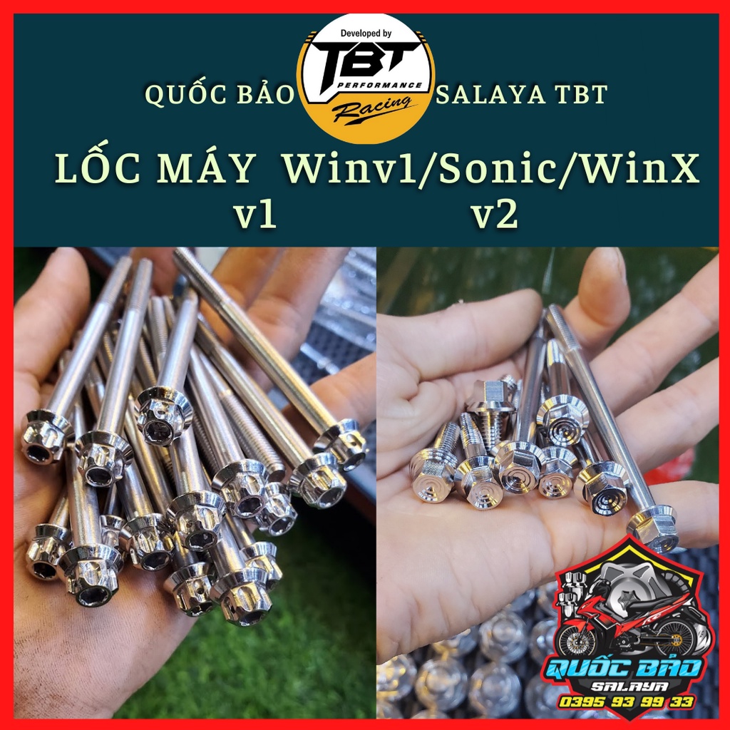 Ốc lốc máy TBT v1 v2 winner v1 winner x sonic inox 304 bảo hành trọn đời