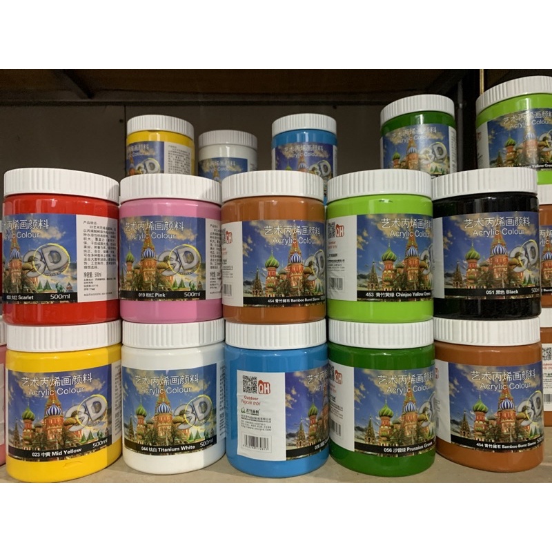 Màu acrylic 3D-500ml Out door (màu ngoài trời)