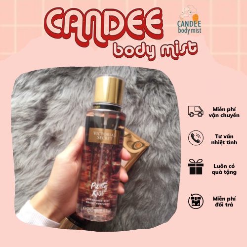 Body mist xịt thơm Victoria Secret 250ml 𝗣𝗮𝗿𝘁𝘆 𝗞𝗶𝘀𝘀
