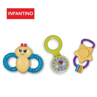 Set gặm nướu ba chi tiết hình con ong Infantino - Hàng chính hãng