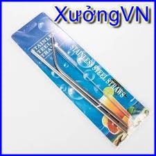 Bộ 2 ống hút inox 304 thép không rỉ + 1 cọ rửa