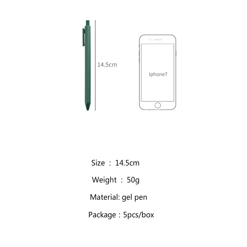 Set 5 Bút Viết Mực Gel Ngòi 0.5mm