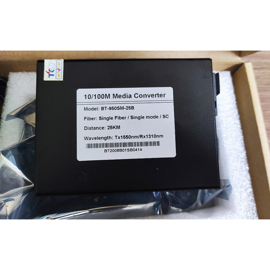 Converter quang 1 sợi tốc độ 10/100 Bton BT-950SM-25B