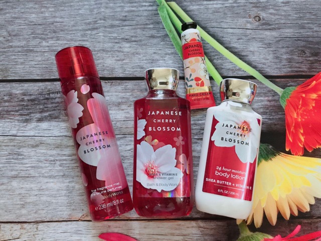 Bộ sản phẩm BATH AND BODY WORKS mùi Japanese Cherry Blossom