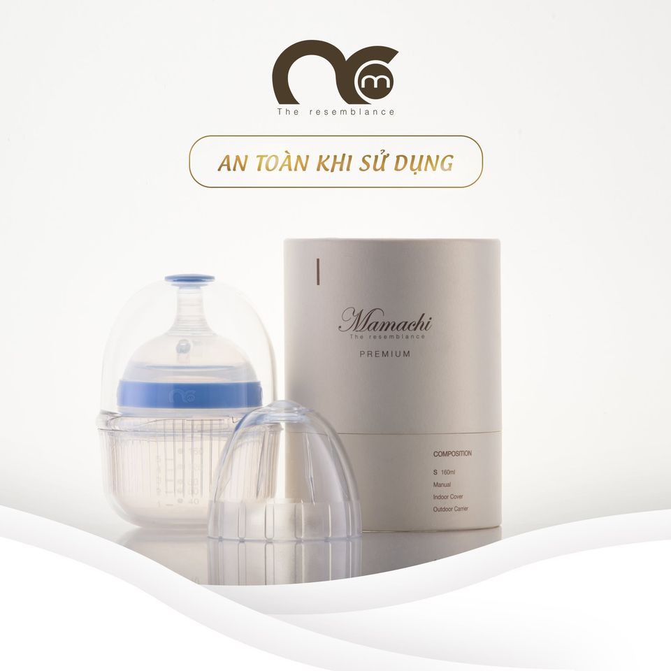 Bình Sữa MAMACHI Premium 100% Silicone Y Tế 160/260ML
