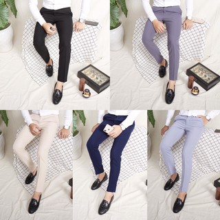 Quần tây âu nam công sở, dáng ôm body, vải tuyết hàn co giãn nhẹ