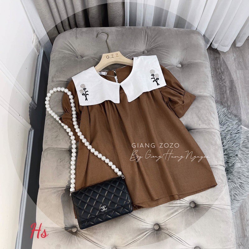 Áo babydoll tay bồng cổ vuông điệu