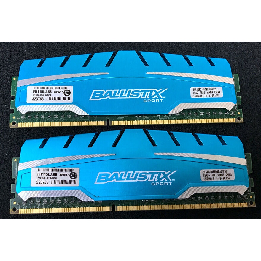 ram rucial ballixtix ddr3 4gb và 8gb tản nhiệt  buss  1333 /1600 / 1866 / 2133 / 2400