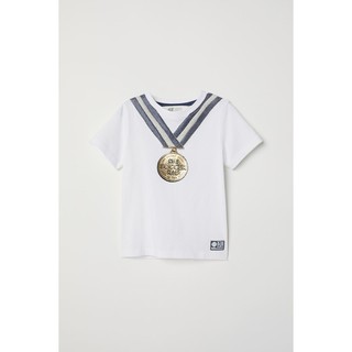 Áo phông huy chương HM H&M 2-4y_hàng chính hãng Anh