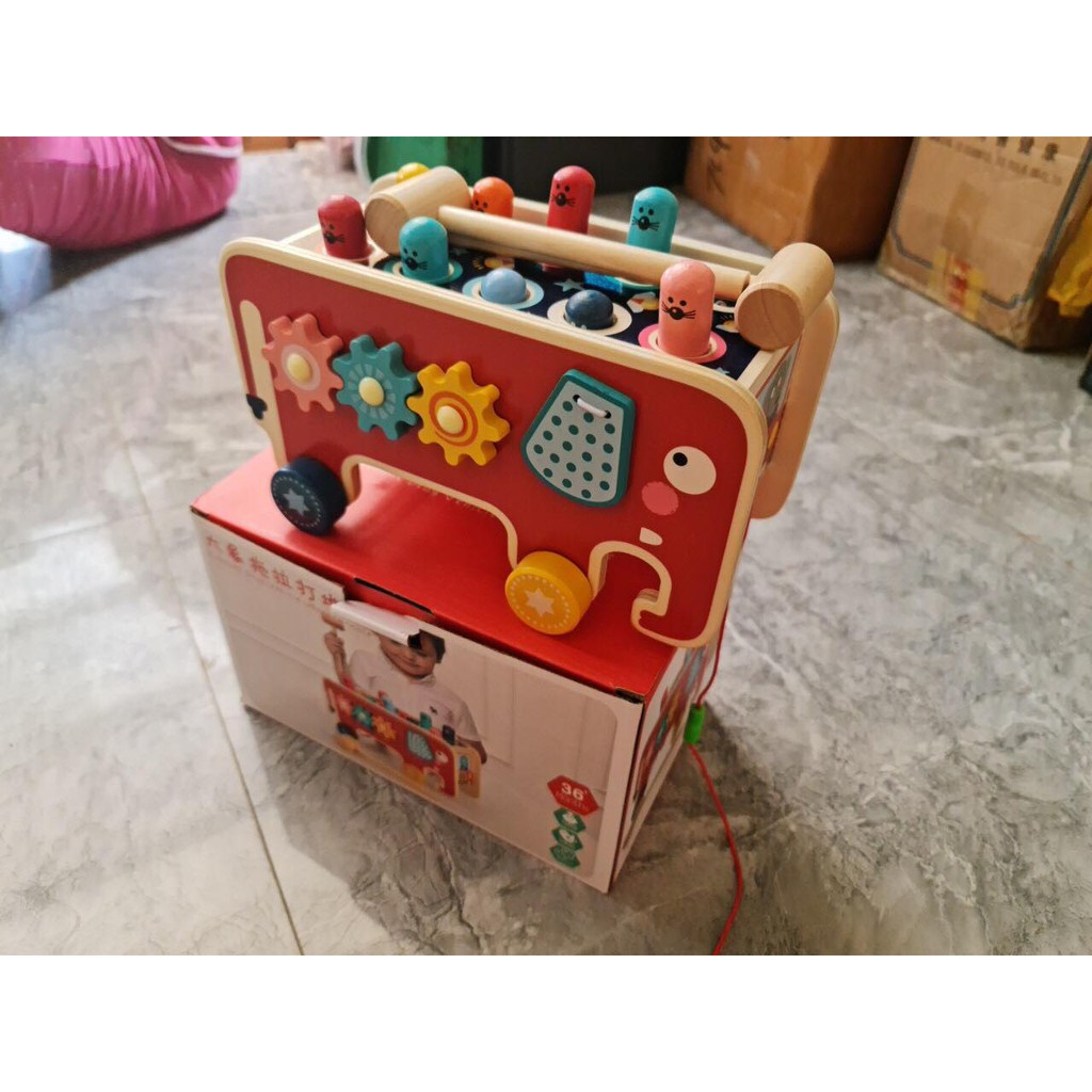 [SIÊU RẺ] Bộ đồ chơi đập chuột gỗ kết hợp đàn xylophone an toàn cho bé