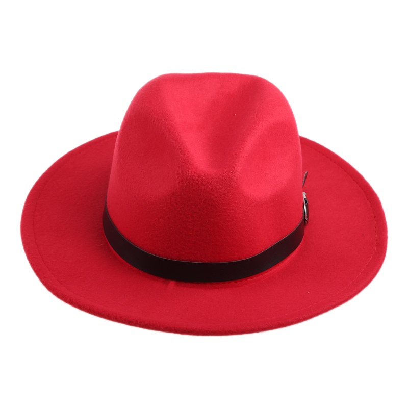 Mũ Fedora Panama Vành Rộng Thắt Nơ Bằng Vải Nỉ Cứng Dành Cho Nam Và Nữ