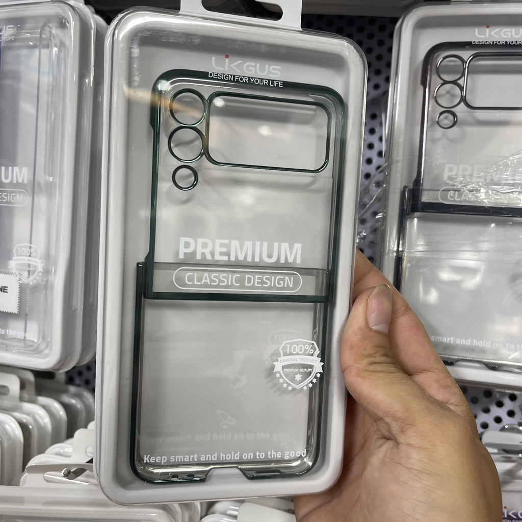 Ốp likgus xi viền màu samsunh Z flod 3 5G / Zfold 3 / ZFLIP 3 5G / Z Flip 3