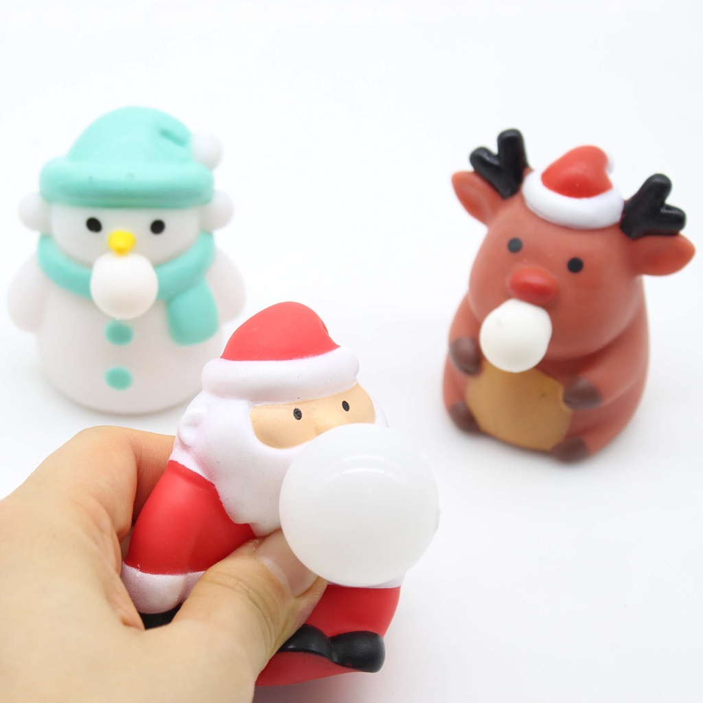 Đồ Chơi Vịt Thổi Bong Bóng, Popit Hình Con Vịt, Ông già Nô En Đồ Chơi nắn bóp Silicon Thư Giãn