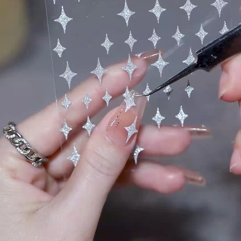 Sticker nhũ flash dán móng