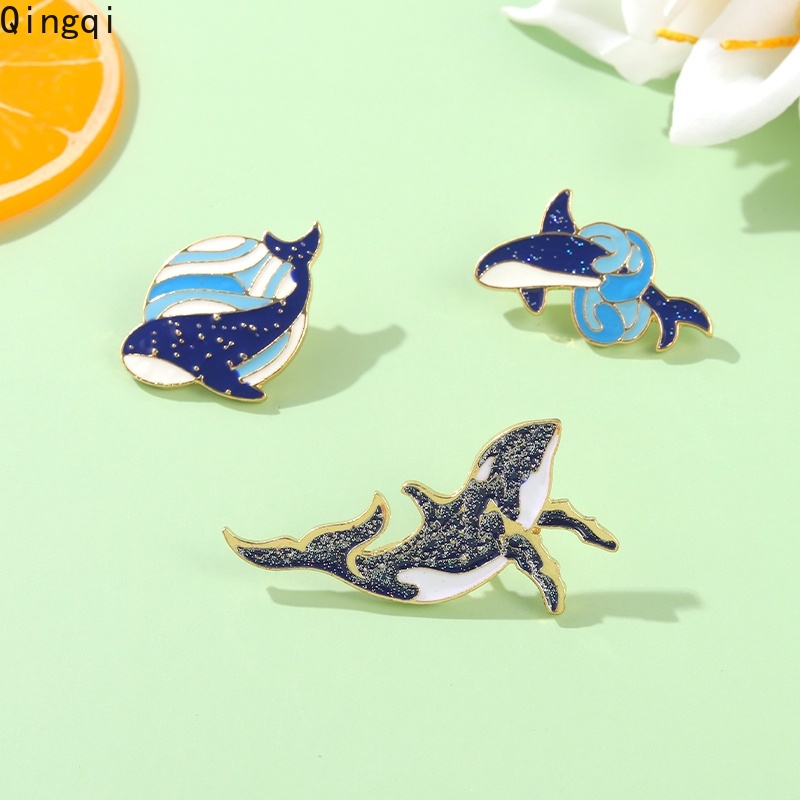 Ghim cài áo Miss Zoe hình cá voi hoạt hình dễ thương tùy chọn kiểu dáng