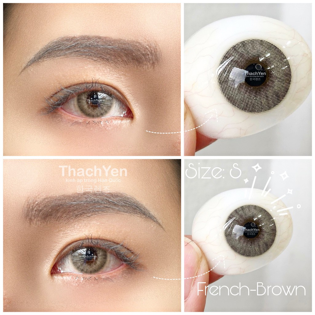 Kính áp tròng French Brown - Lens cận từ 0 - 10 độ