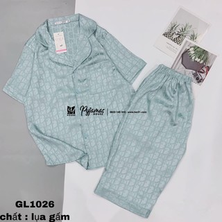 Bộ ngủ lụa gấm lửng siêu mát