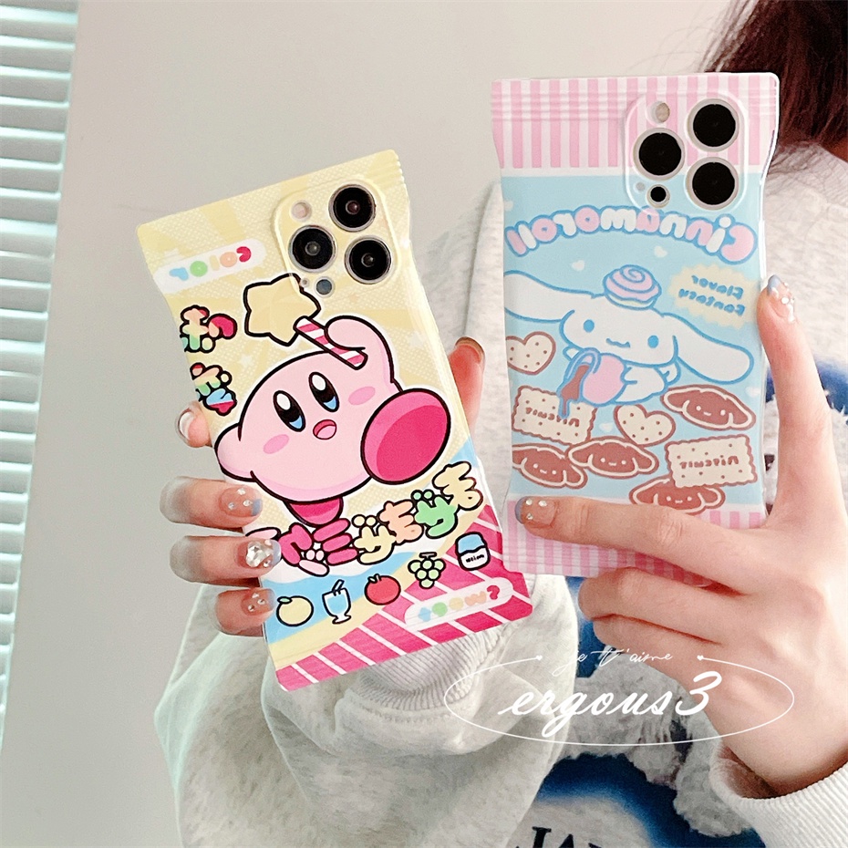 Ốp Điện Thoại Mềm Họa Tiết Thỏ Kirby Và Cinnamorll Màu Kẹo Cho iPhone 14 13 12 11 Pro Max SE2020 X XR Xs Max 7 8 Plus