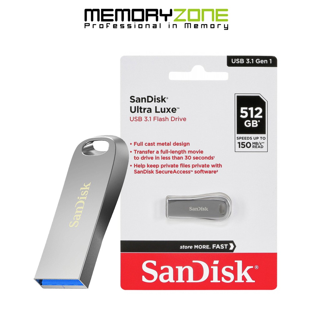 USB 3.1 SanDisk Ultra Luxe CZ74 512GB 150MB/s SDCZ74512GG46