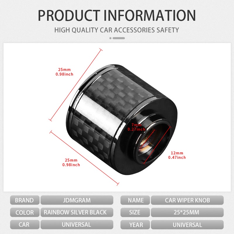 Nắp Đậy Cần Gạt Nước Xe Hơi Bằng Sợi Carbon 1chiếc nắp đậy cần gạt mưa ô tô Thông Dụng ĐChống Thấm Nước đậy cần gạt nước bằng cho xe ô tô Đua xe tay phía sau vít nắp bóng phụ kiện ngoại thất ô tô