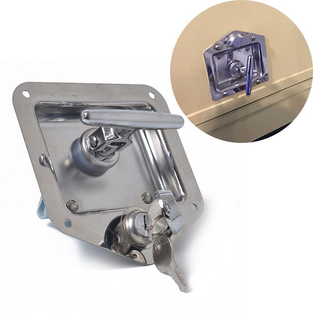 MAYSHOW Ổ Khóa Cửa Tủ Chén Nhà Để Xe Hình Chữ T Bằng Thép Không Gỉ