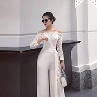 Jumsuit ren trễ vai sang trong (L)