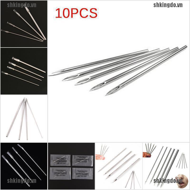 10 Kim xỏ khuyên mũi/ tai/ cơ thể trọng lượng 12/ 14/ 16/ 18g