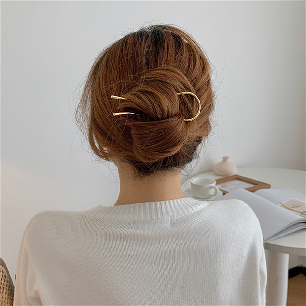 Kẹp Tóc Hình Chữ U Thiết Kế Đơn Giản Xinh Xắn Cho Nữ