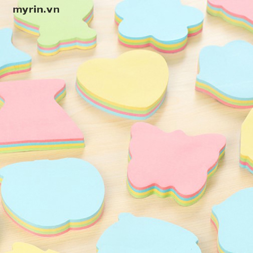 Bộ 100 Giấy Ghi Chú Họa Tiết Trái Tim / Ngôi Sao / Chiếc Lá Xinh Xắn Vn VN VN