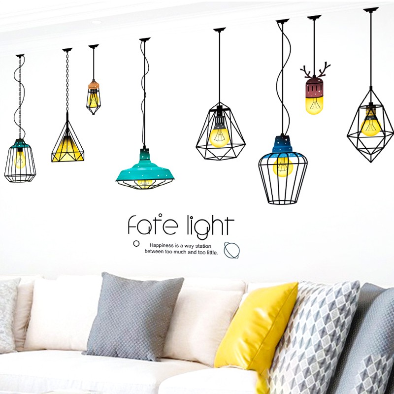 Giấy Dán Tường Phòng Khách  Cực Sang Kiểu Đèn Chùm Fote Light  Mã  DT041  Decal Dán Tường Hàn Quốc  3D Có Keo Sẵn