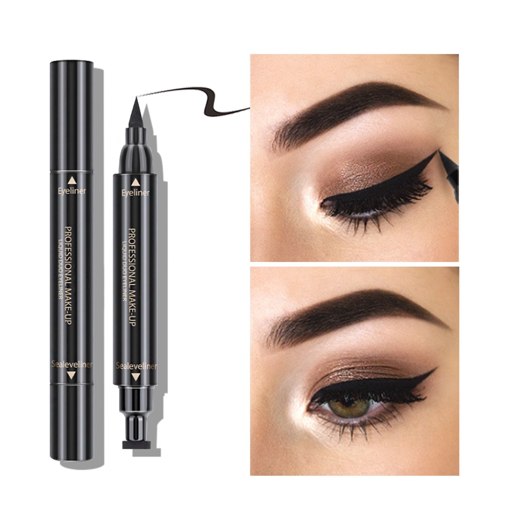 Hengfang 2 in 1 Liquid Eyeliner Stamp Waterproof Long-lasting Tattoo Pen Cosmetics 2,5g | BigBuy360 - bigbuy360.vn