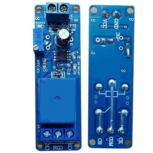 Mạch tạo thời gian trễ relay NE555 12Vdc - Ngắt trể