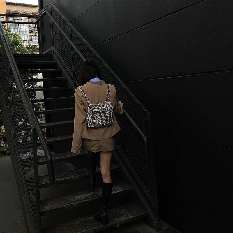 Lily Metalic Backpack | Balo kết hạt metalic phong cách Hàn Quốc siêu hot