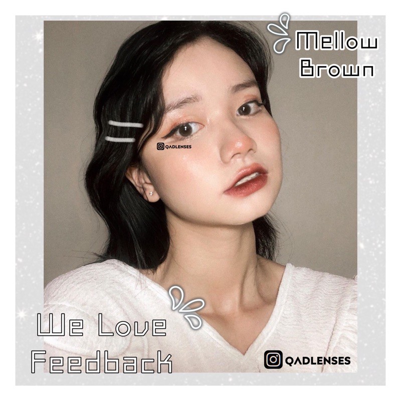 Mellow Brown Lens Khay nâu không lộ 1 xíu xiu - Kính áp tròng