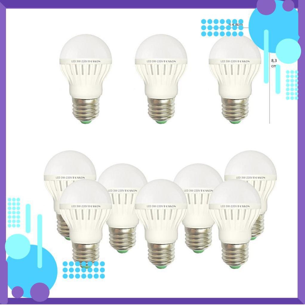 Bóng đèn LED 3w, 5w, 7w cao cấp tiết kiệm điện, vỏ nhựa mika cực bền, tuổi thọ cao