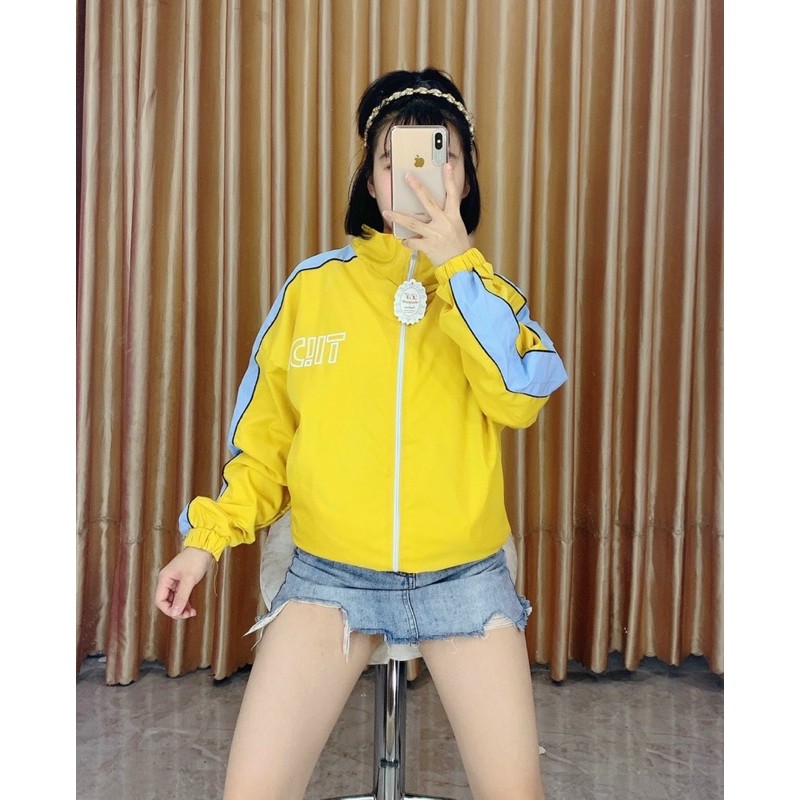 [Ảnh thật shop tự chụp] Áo khoác dù không nón phối viền tay, dây kéo cao cấp | BigBuy360 - bigbuy360.vn