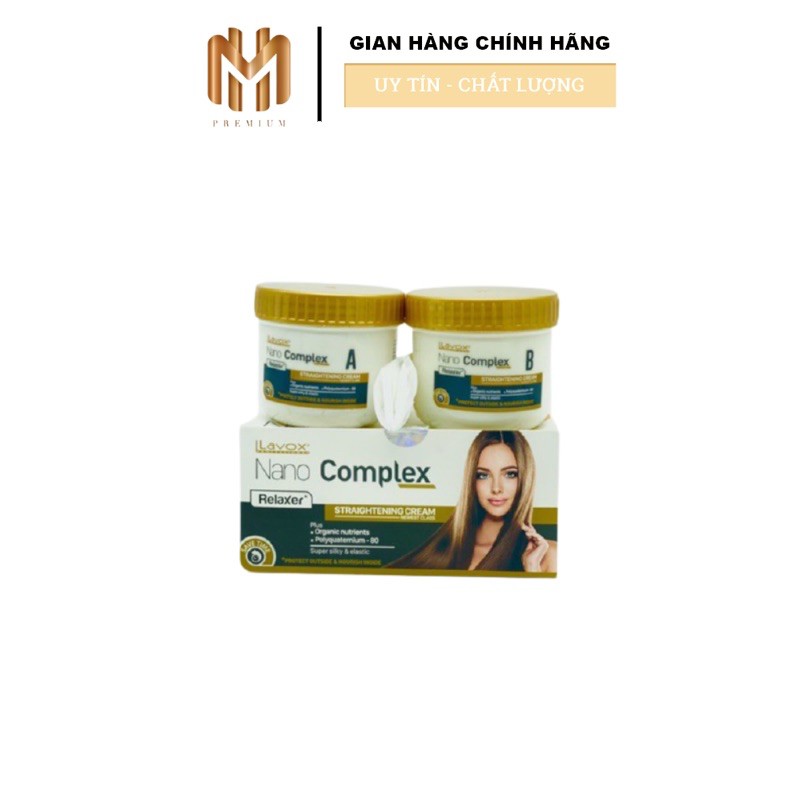 [Tặng Bao Tay] Thuốc duỗi tóc phục hồi Lavox Nano Complex thế hệ mới 150mlx2