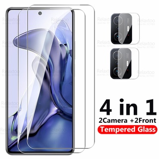 Kính cường lực bảo vệ màn hình camera 4 trong 1 cho Xiaomi Mi 11T Pro 11 T Mi11T 11TPro T11
