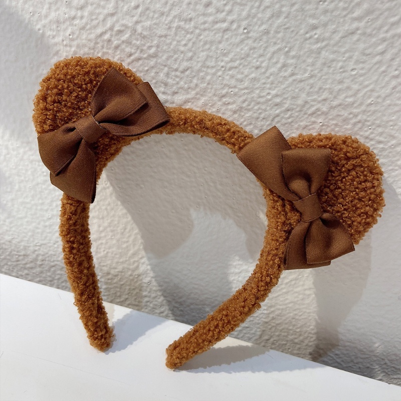 Băng Đô Cài Tóc Rửa Mặt / Trang Điểm Thiết Kế Tai Gấu Siêu Bền Dễ Thương Cho Nữ