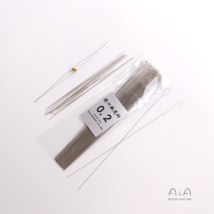 █diy゜14k●{Cái} Kim Xoắn Bằng Thép Không Gỉ Dùng Xỏ Hạt Cườm Thủ Công diy