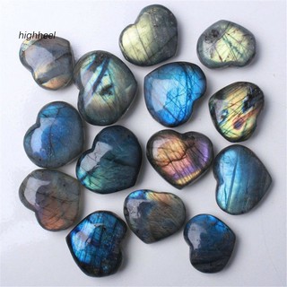 Đá Labradorite giả tạo hình trái tim phát sáng xinh xắn lãng mạn