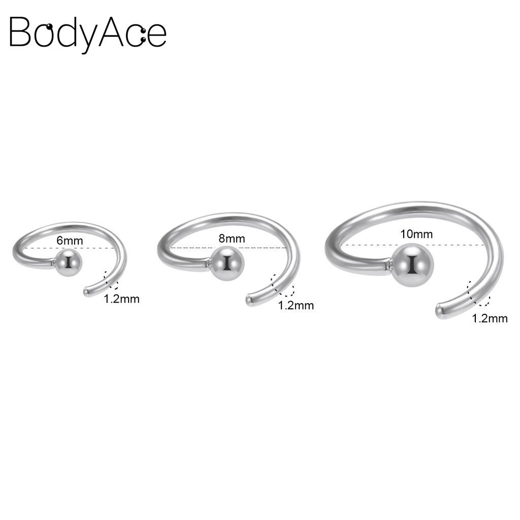 1 Chiếc Khuyên Mũi Tròn Bằng Thép Không Gỉ Cá Tính
